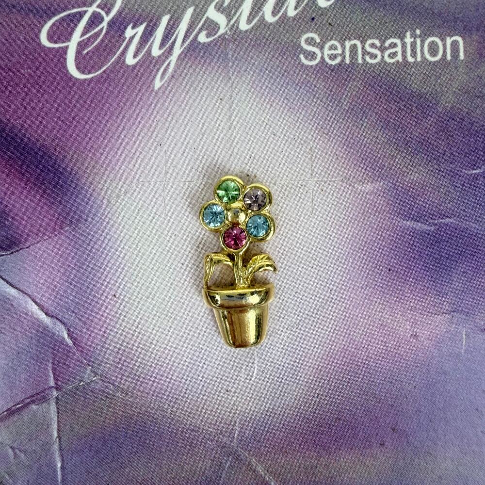 Flower Pin Austrian Crystal 1999